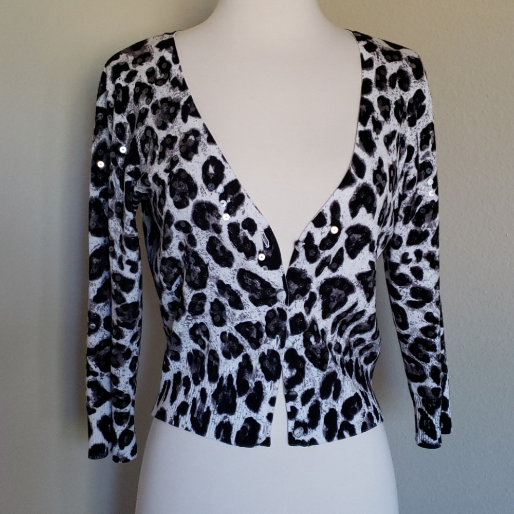 INC black and white sweater